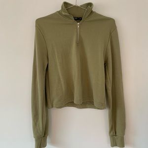 NASTY GAL green quarter zip up